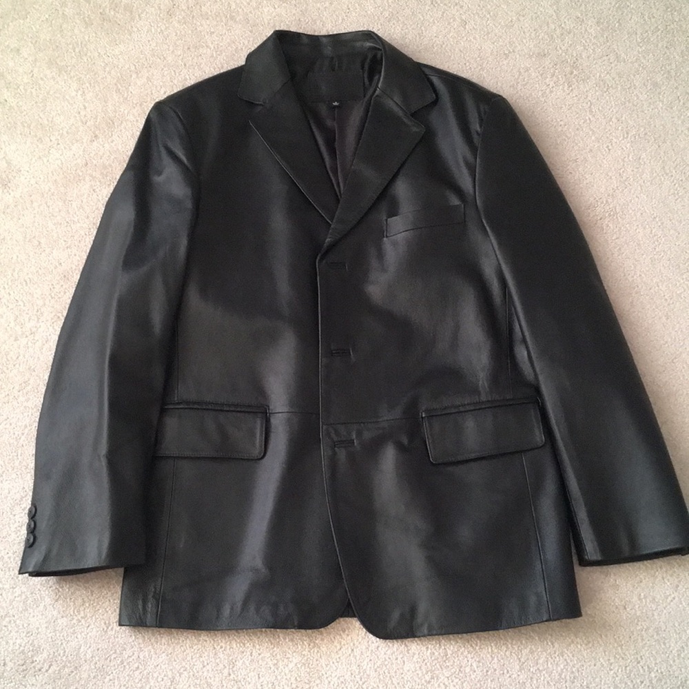 🐮Leather Blazer
